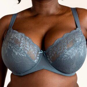 Understance Yara FlexWire Unpadded Demi Lift Bra Foggy Blue 34I